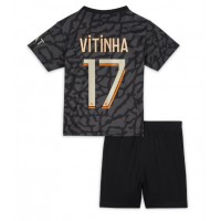 Paris Saint-Germain Vitinha Ferreira #17 3rd trikot Kinder 2023-24 Kurzarm (+ Kurze Hosen)